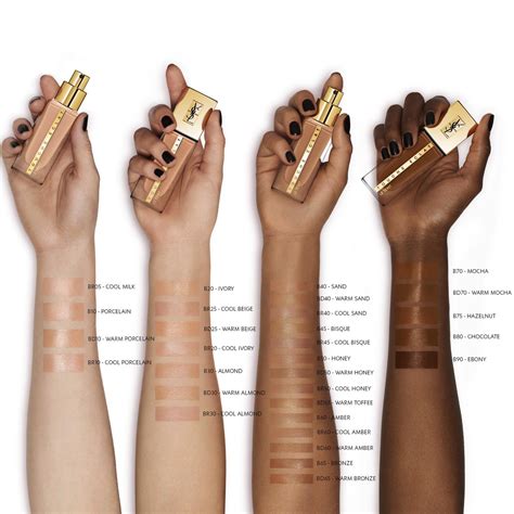 ysl le teint touche eclat foundation colour chart|YSL touche eclat original shade.